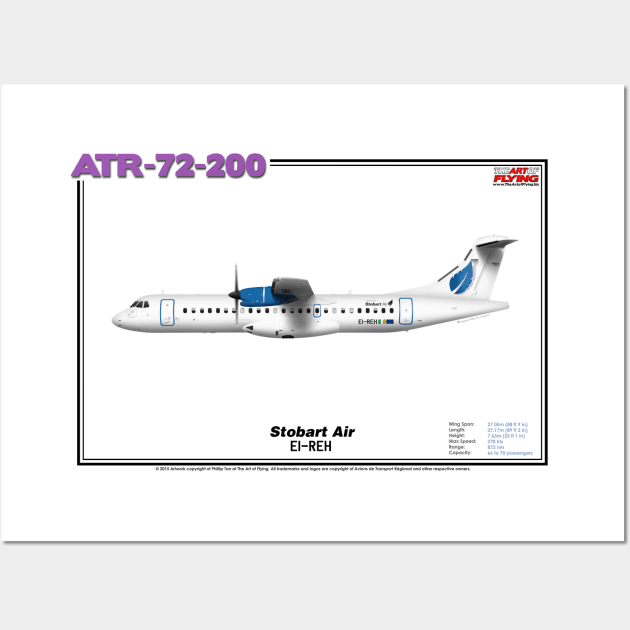 Avions de Transport Régional 72-200 - Stobart Air (Art Print) Wall Art by TheArtofFlying